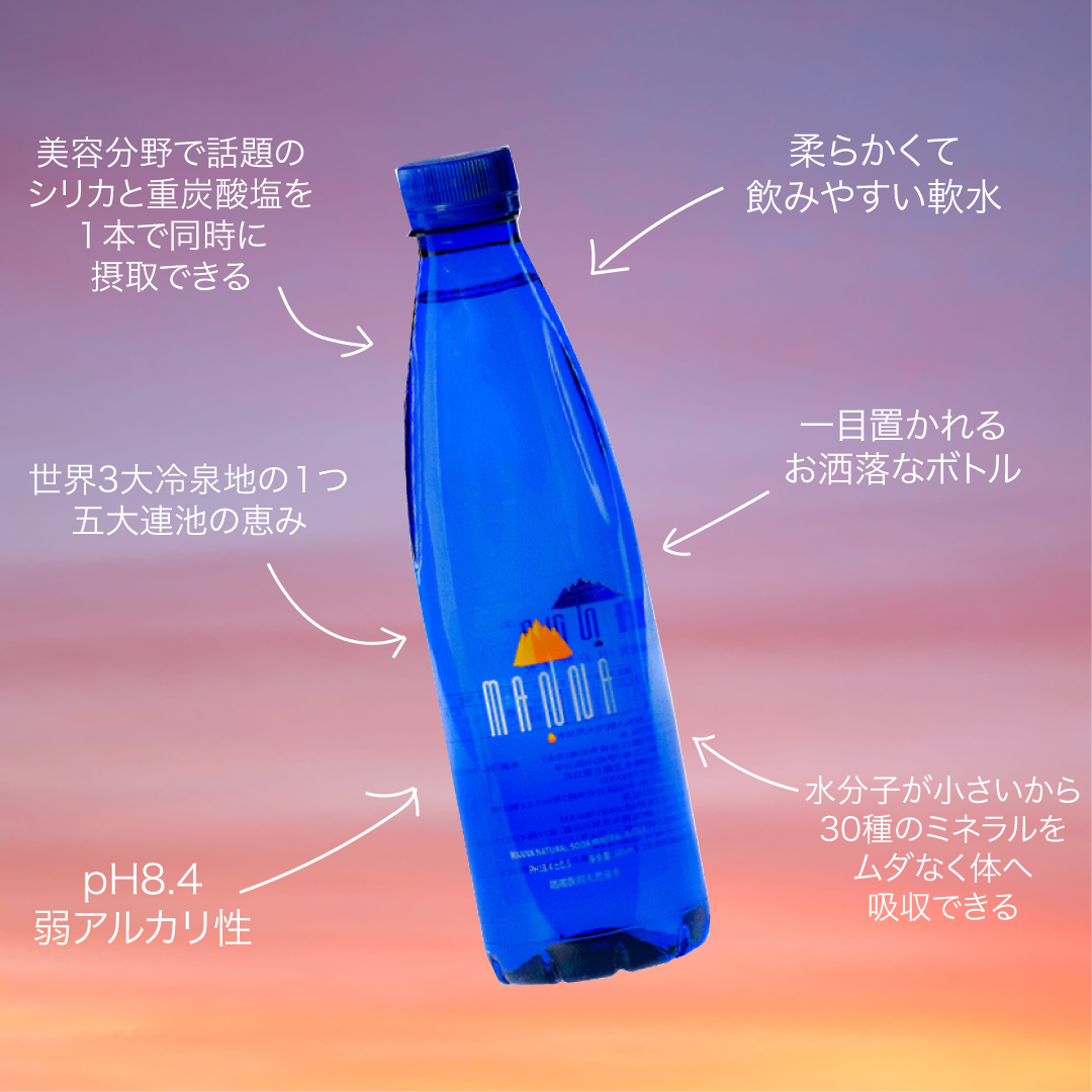 MANNA ナチュラルミネラルウォーター 355ml 24本 - MANNA WATER