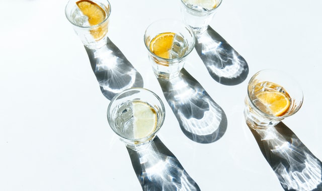 Fruit in mineral water